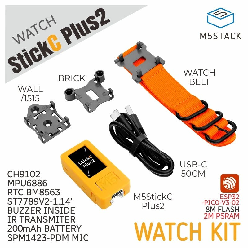 M5 STICKC PLUS2 RELOJ PACK