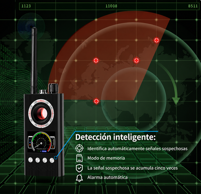 Detector Antiespía K68 con Pantalla LED – Detector de Cámaras Ocultas, GPS y Señales RF