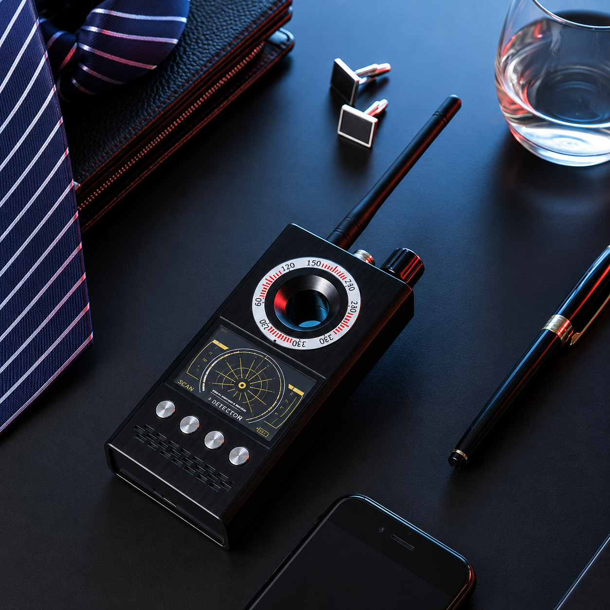 Detector Antiespía K68 con Pantalla LED – Detector de Cámaras Ocultas, GPS y Señales RF
