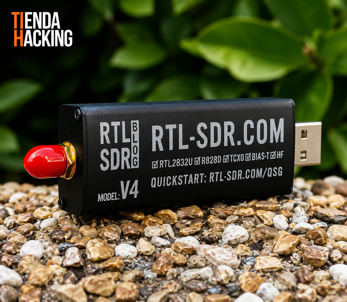 RTL-SDR Blog V4 Original – Receptor SDR de Banda Ancha con Kit de Antenas