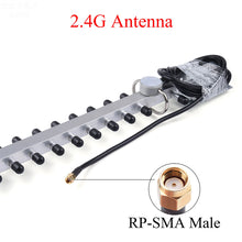 Antena Yagi de largo alcance para exteriores de 2,4 GHz, alta ganancia de 25dBi para enrutador inalámbrico, monitoreo remoto de tarjeta de red