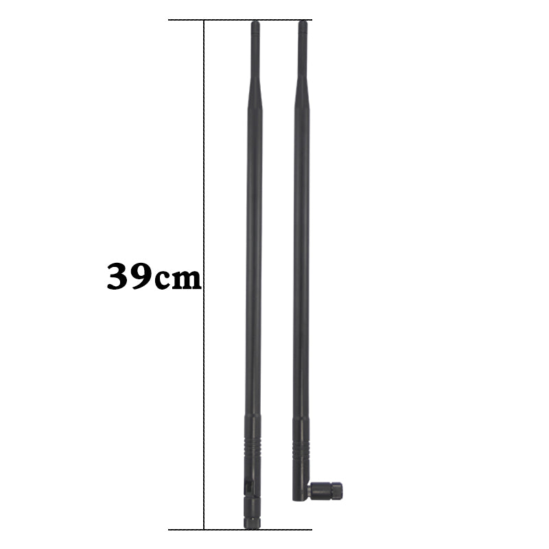 Antena WiFi externa 2,4G 5,8G 12dBi ganancia RP SMA aérea plegable macho para enrutador de tarjeta Netword inalámbrico antena de refuerzo de red