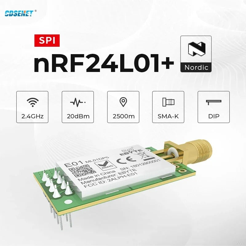 E01-ML01DP5 - NRF24L01 PA LNA 2,4 GHz