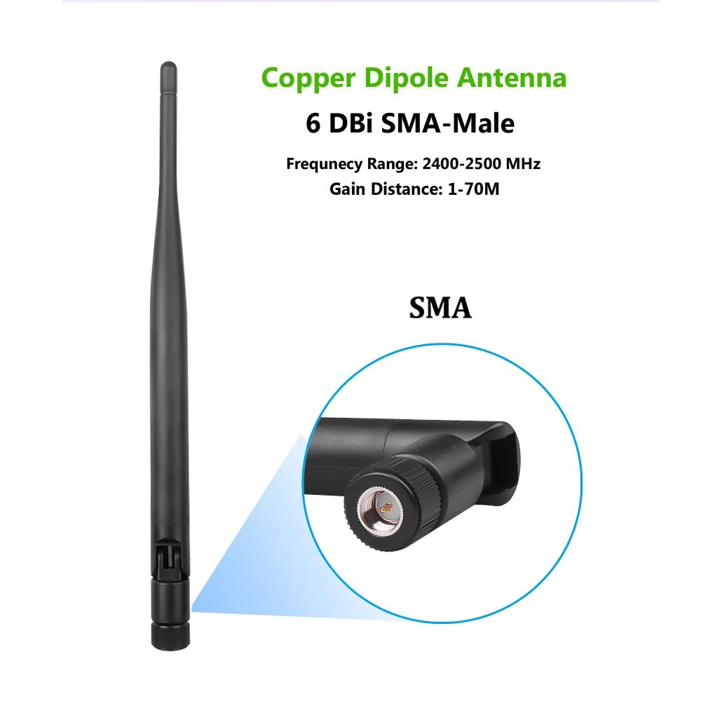 Antena 2,4 GHz 6dBi SMA conector macho